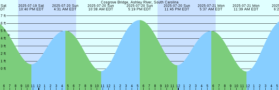 Tide chart: Dame Point, Florida (2)