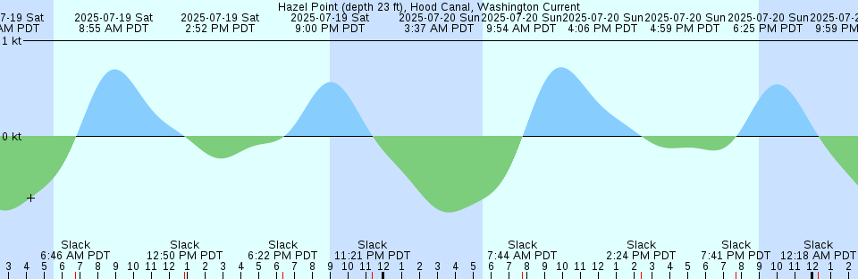 Tide chart: Johnstone Strait Central, British Columbia Current