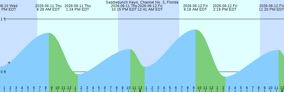 Tide chart:  St. Johns River at Racy Point, Florida