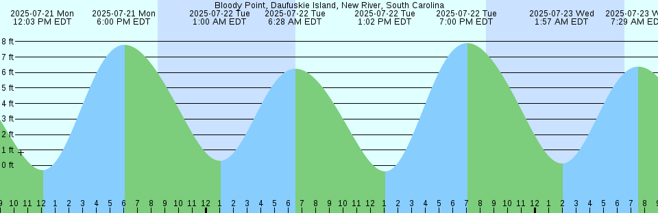 Tide chart: Bloedel, British Columbia